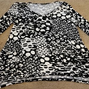 Black and White Spots Womens Blouse